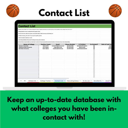 Ultimate College Athletic Recruiting Spreadsheet | Google Sheet